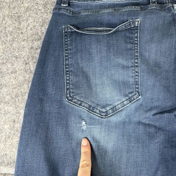 Mugsy Fultons Jeans Mens 40x32 (Fits 36x32) Blue Stretch Denim Straight Flawed - Picture 14 of 15